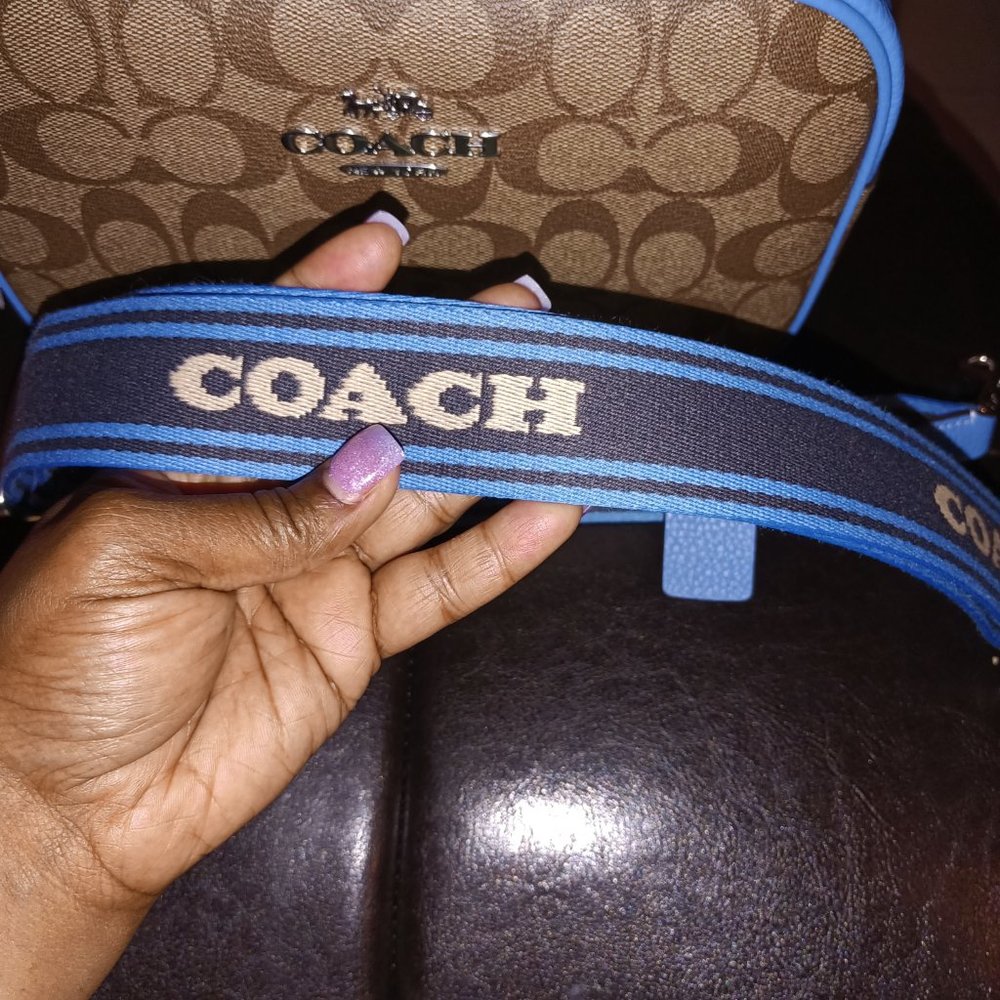 NWT 🦋 Coach Crossbody Racer Blue - Picture 6 of 9